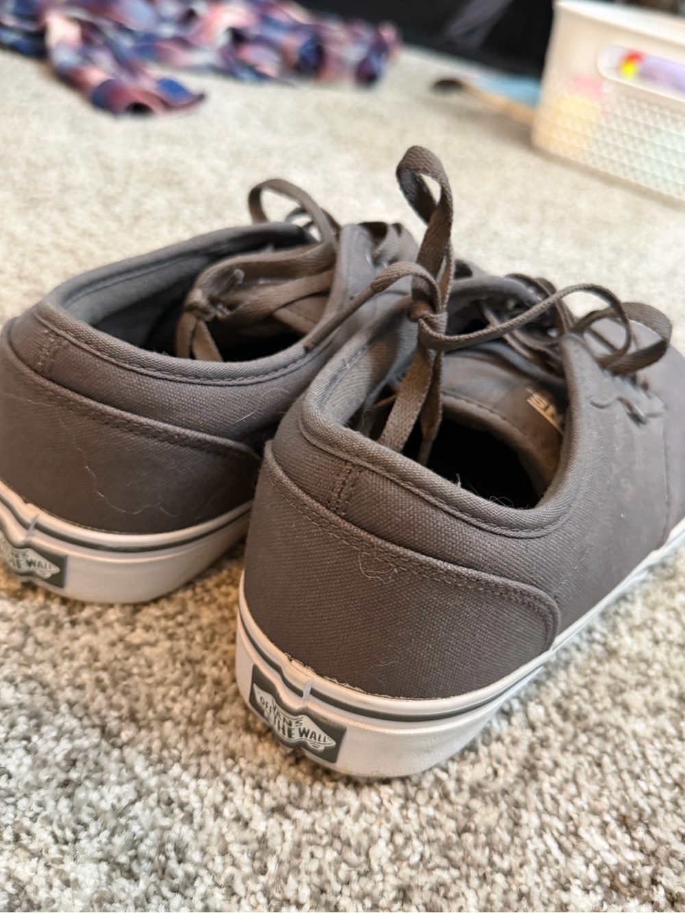 Vans Low-Top Canvas Sneakers in Charcoal Gray